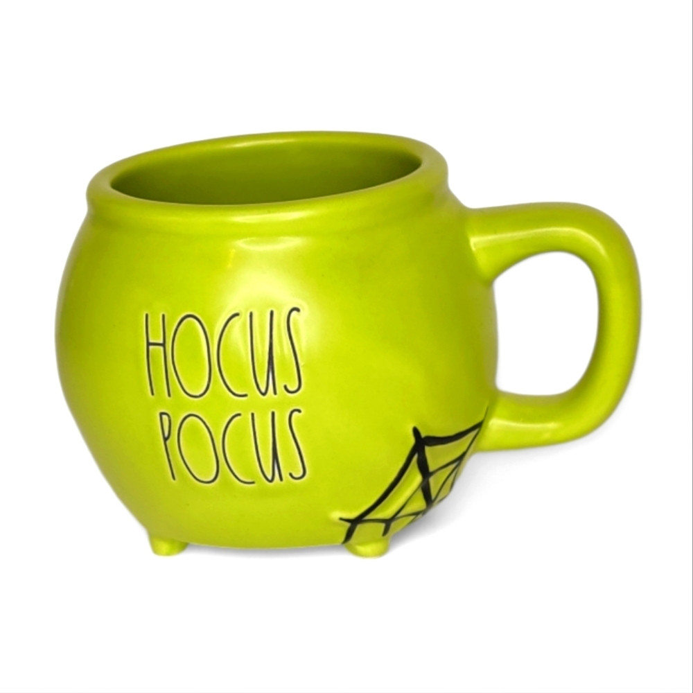 Rae Dunn Lime Green‎ Hocus Pocus Witch Halloween Cauldron Mug